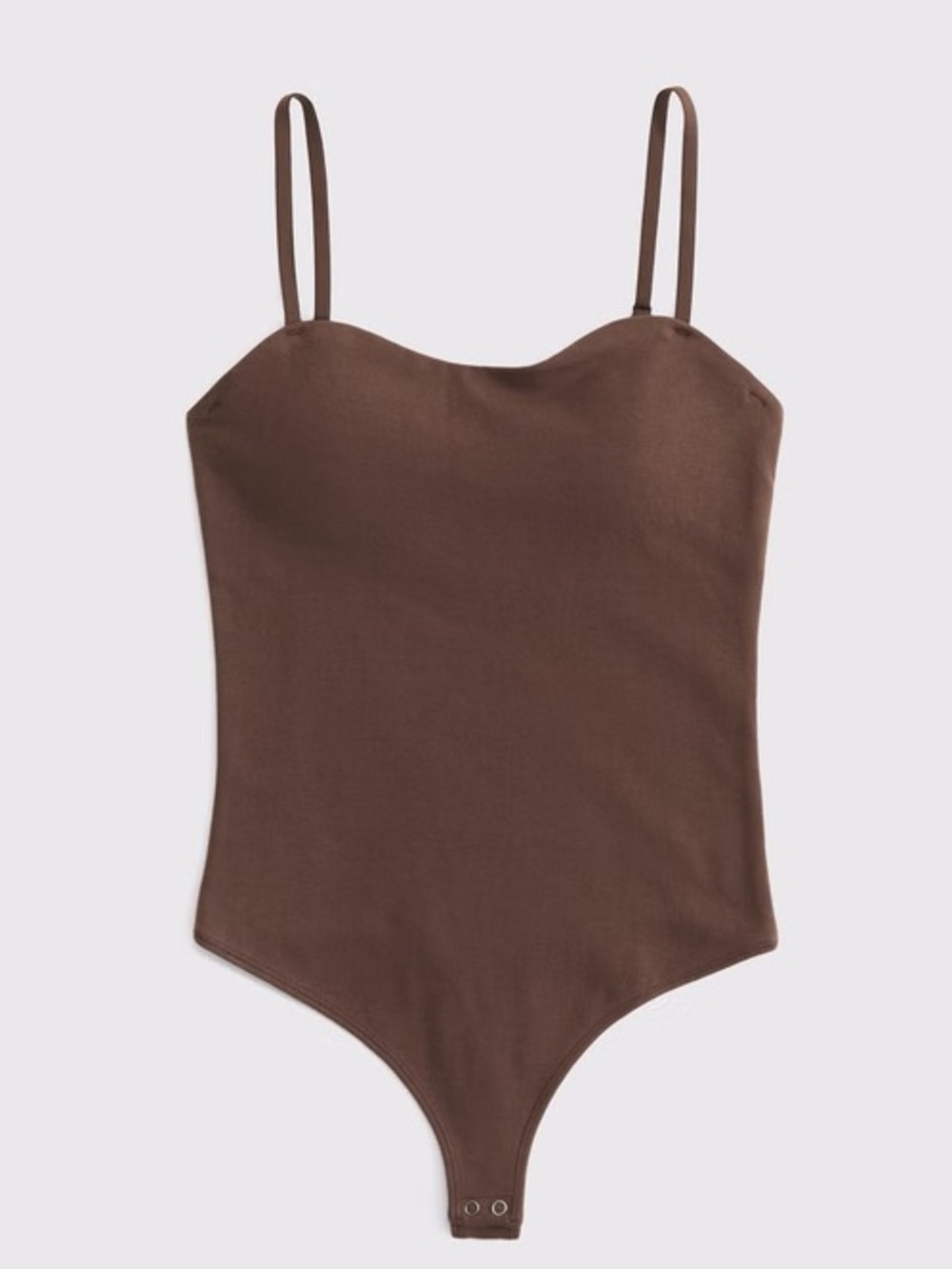 Abercrombie & Fitch Bra Free Sweetheart Bodysuit Tank Top in Brown | M - Picture 2 of 5
